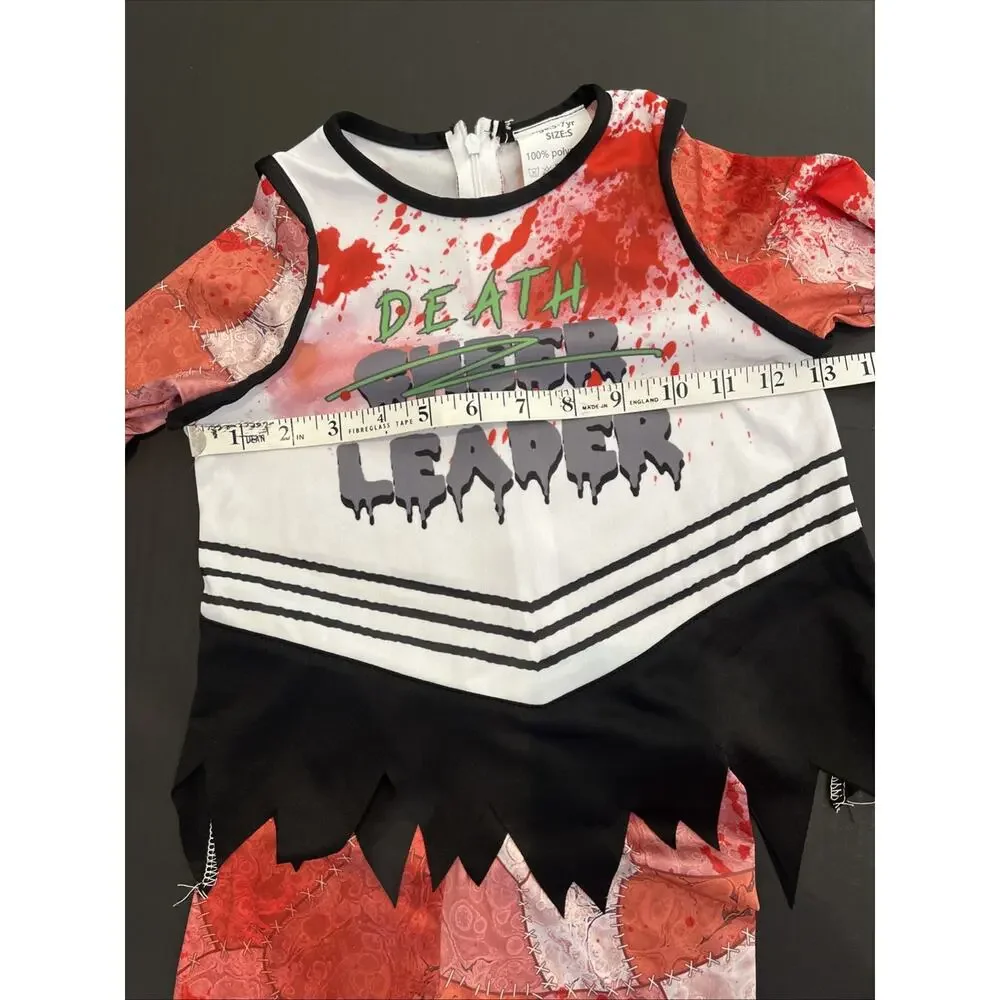 Girls‎ Death Cheerleader Zombie Halloween Costume Child Size 5-7 READ